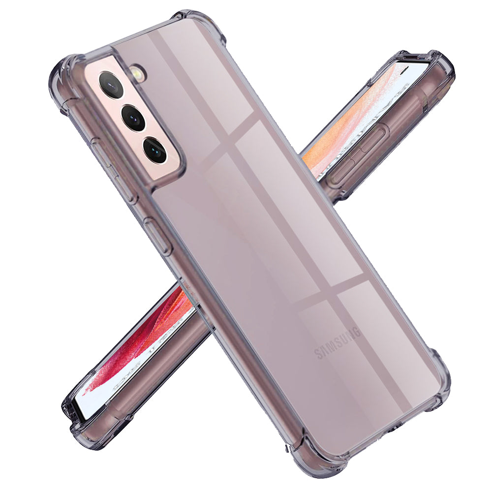 Techsuit - Shockproof Clear Silicone - Samsung Galaxy S21 5G - Smoke Black