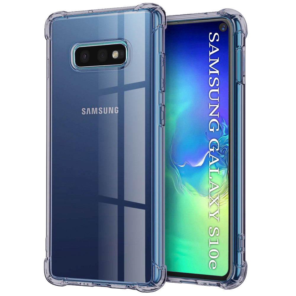 Techsuit - Shockproof Clear Silicone - Samsung Galaxy S10e - Smoke Black