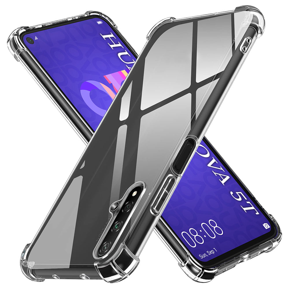 Techsuit - Shockproof Clear Silicone - Huawei Nova 5T / Honor 20 - Clear