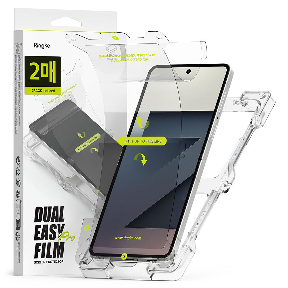 Ringke - Dual Easy Pro Film (2 pack) - Samsung Galaxy Z Flip7 - Clear