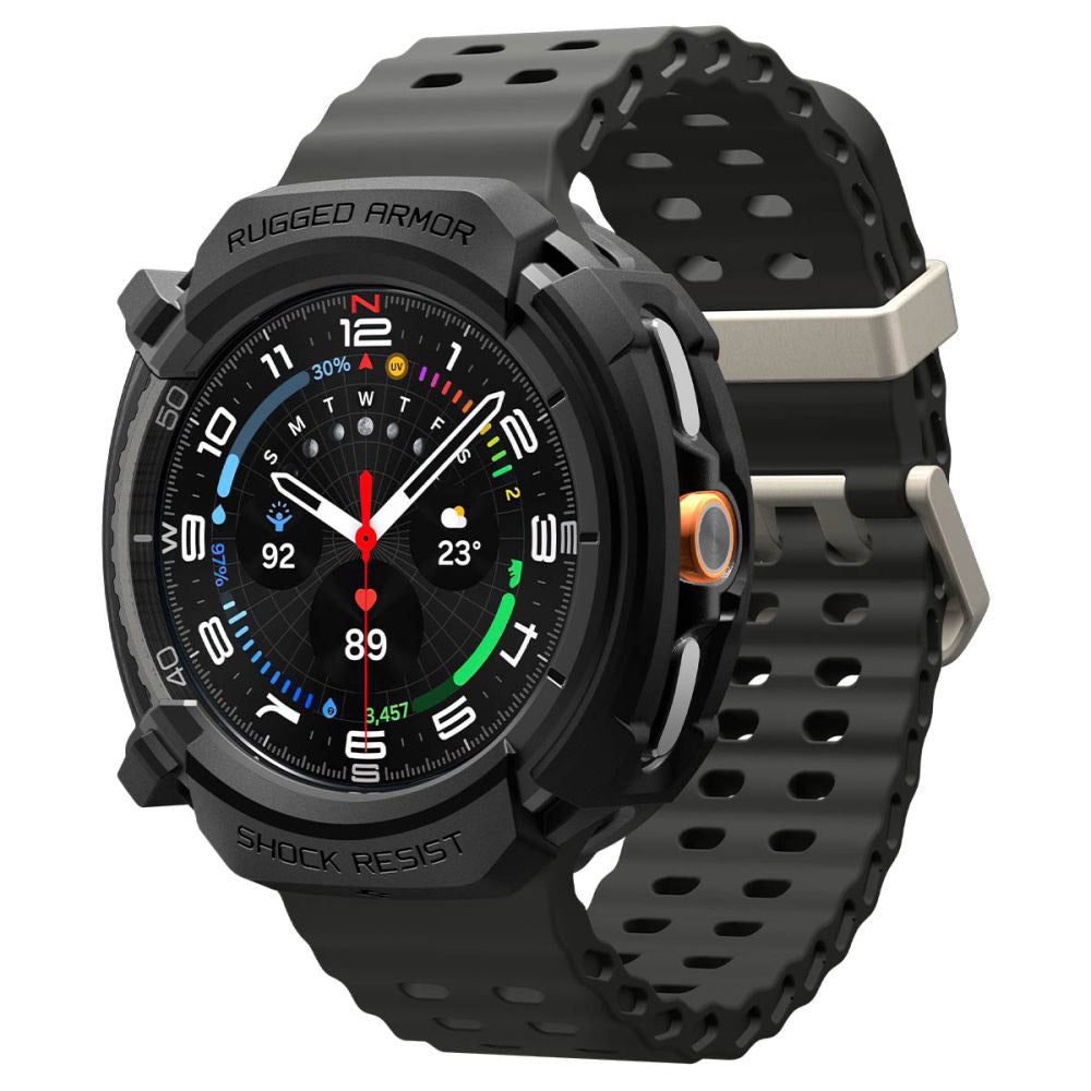 Spigen - Rugged Armor - Samsung Galaxy Watch8 Classic - Matte Black