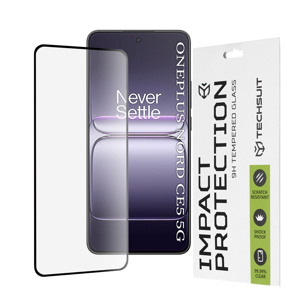 Techsuit - 111D Full Cover / Full Glue Glass - OnePlus Nord CE5 - Black