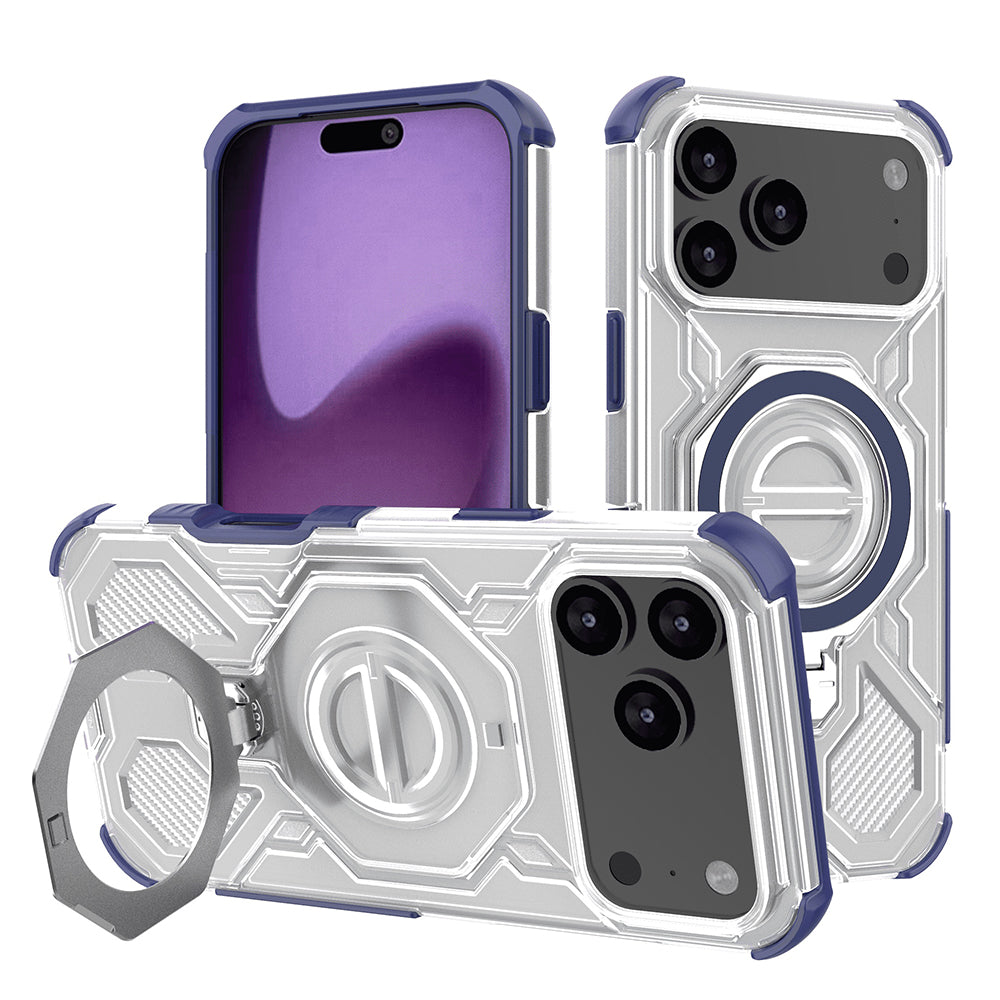 Techsuit - Carbon Shield PRO - iPhone 17 Pro Max - Blue Transparent