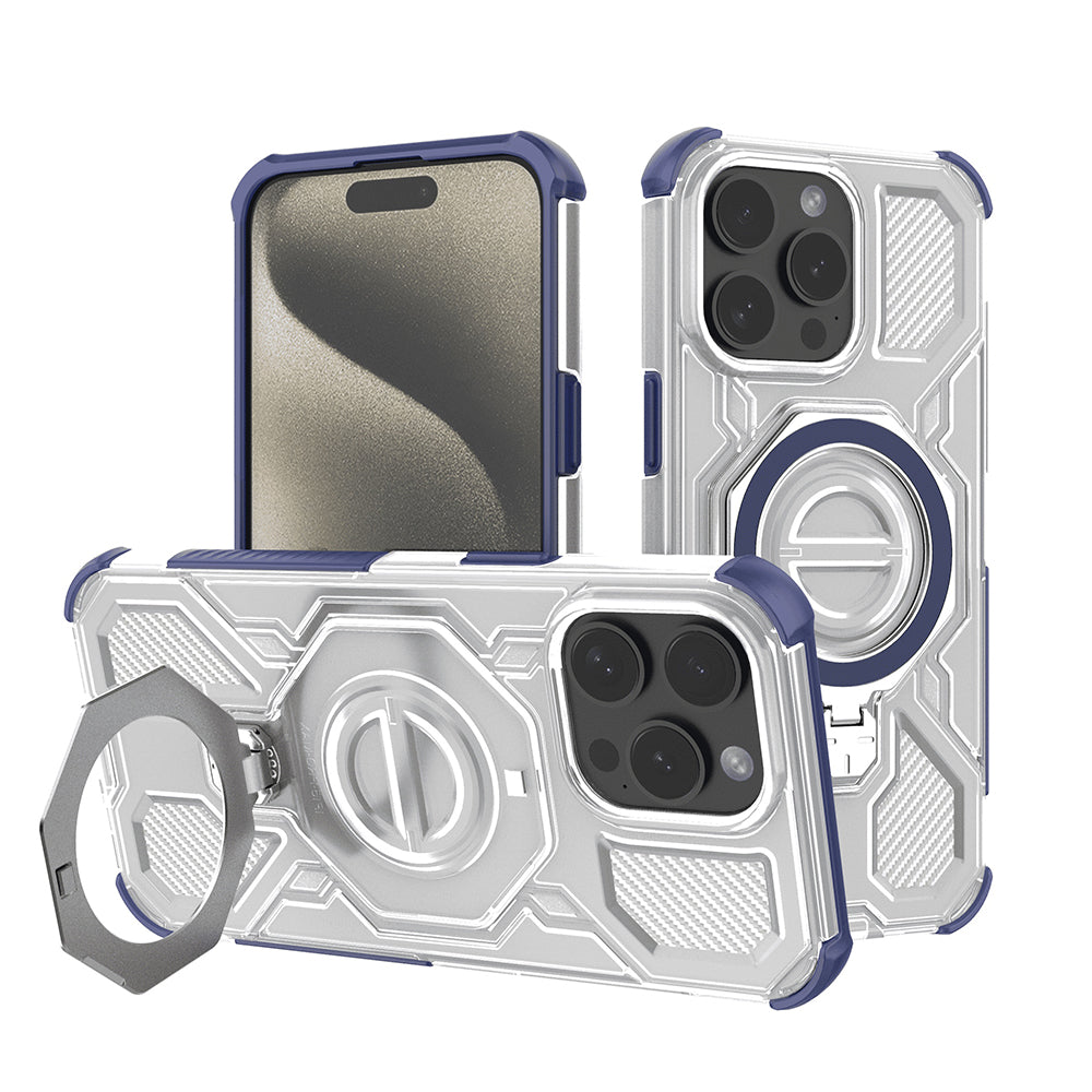 Techsuit - Carbon Shield PRO - iPhone 15 Pro - Blue Transparent