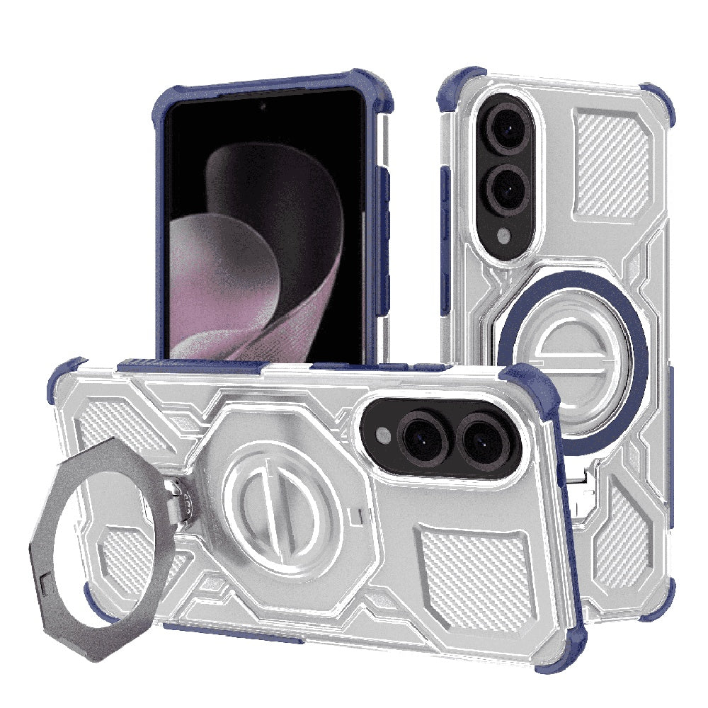 Techsuit - Carbon Shield PRO - Samsung Galaxy S25 Edge - Blue Transparent