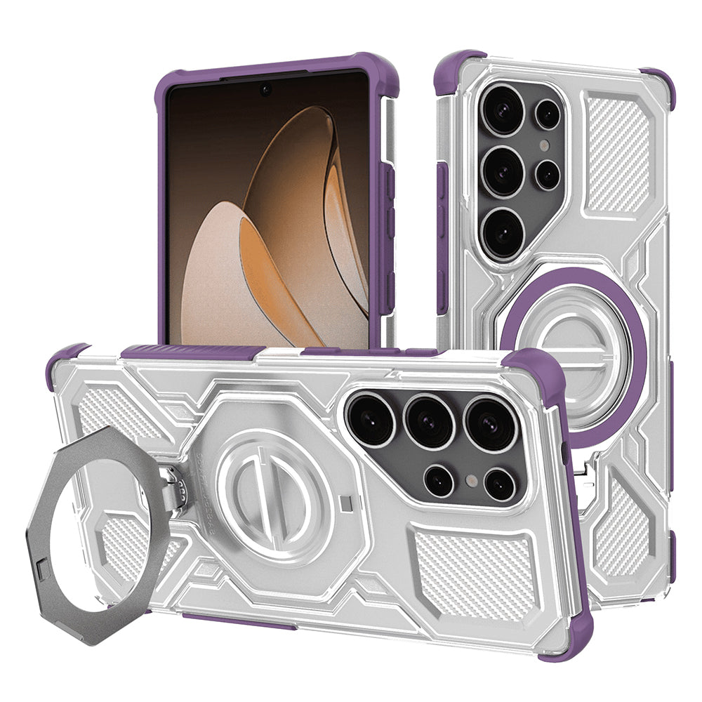 Techsuit - Carbon Shield PRO - Samsung Galaxy S25 Ultra - Purple Transparent