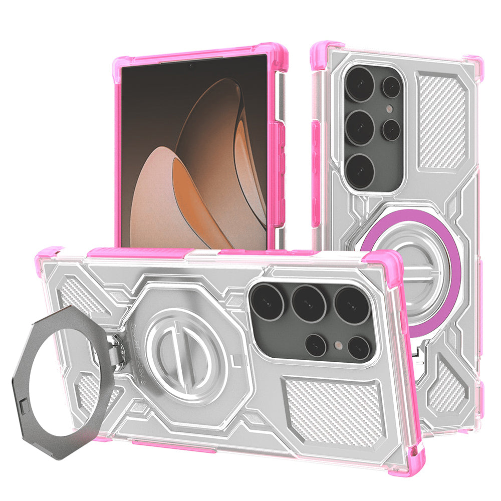 Techsuit - Carbon Shield PRO - Samsung Galaxy S24 Ultra - Pink Transparent