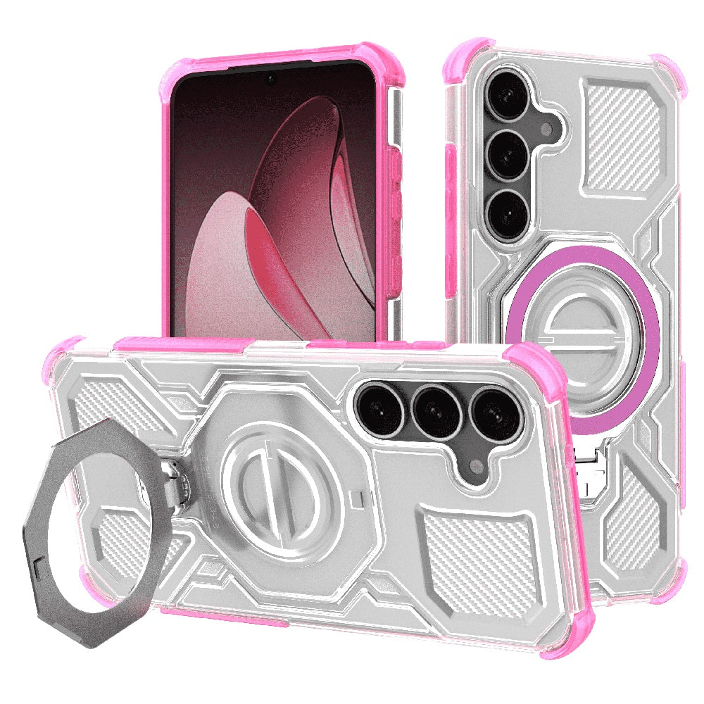 Techsuit - Carbon Shield PRO - Samsung Galaxy S25 - Pink Transparent
