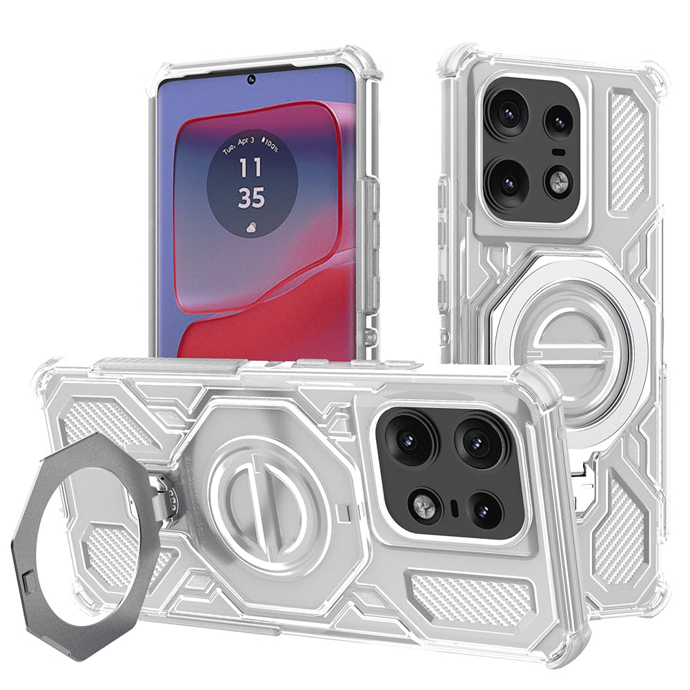 Techsuit - Carbon Shield PRO - Motorola Edge 50 Pro - White Transparent