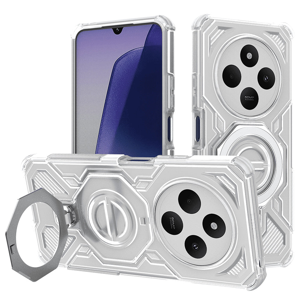 Techsuit - Carbon Shield PRO - Xiaomi Redmi 14C / Poco C75 - White Transparent