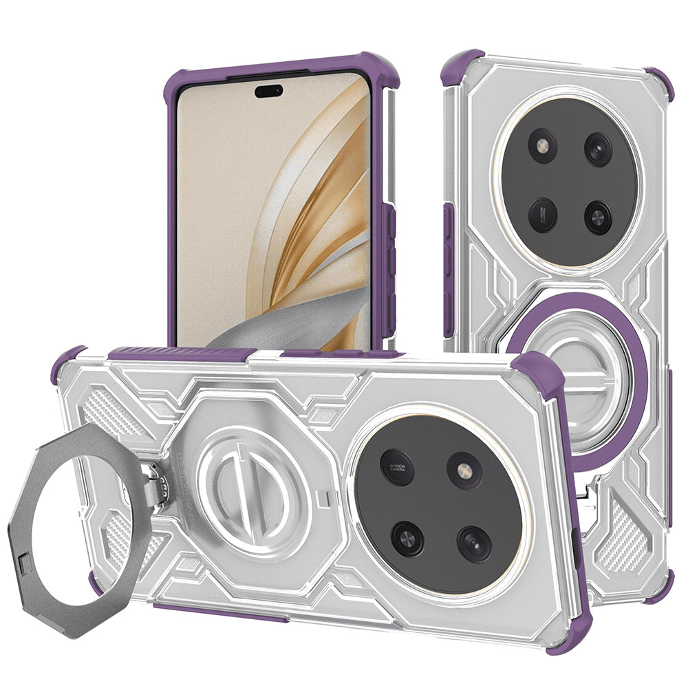 Techsuit - Carbon Shield PRO - Honor Magic7 Lite / X9c - Purple Transparent