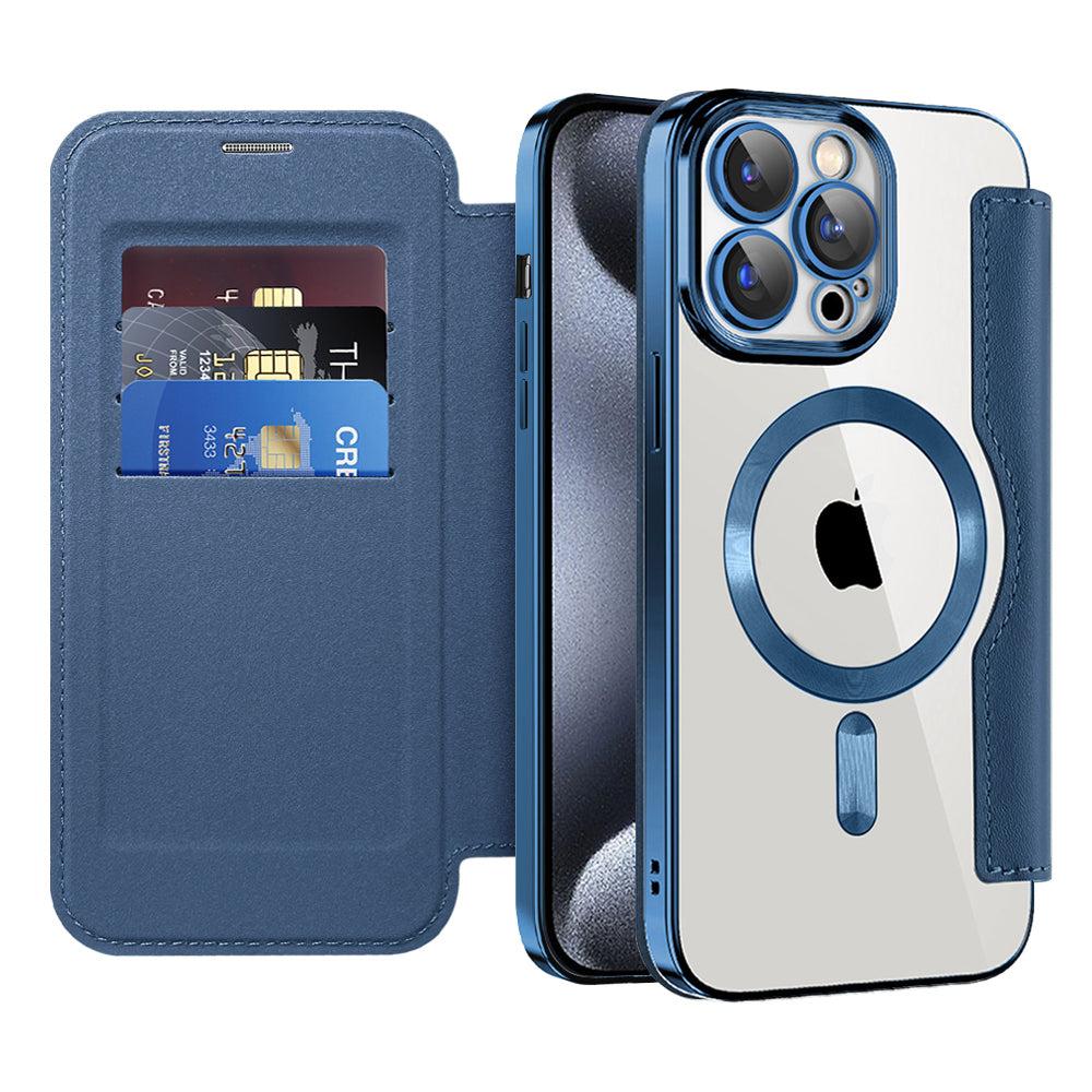 Techsuit - SmartMag Book Case - iPhone 15 Pro - Blue