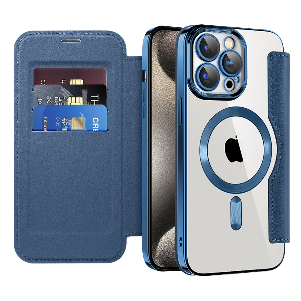 Techsuit - SmartMag Book Case - iPhone 15 Pro Max - Blue