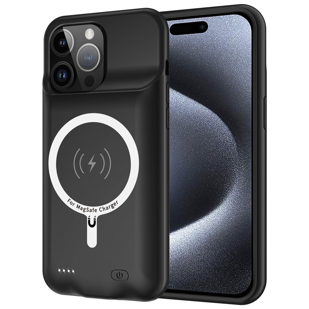 Techsuit - Power Pro MagSafe Battery Case - iPhone 15 Pro - 7000mAh - Black