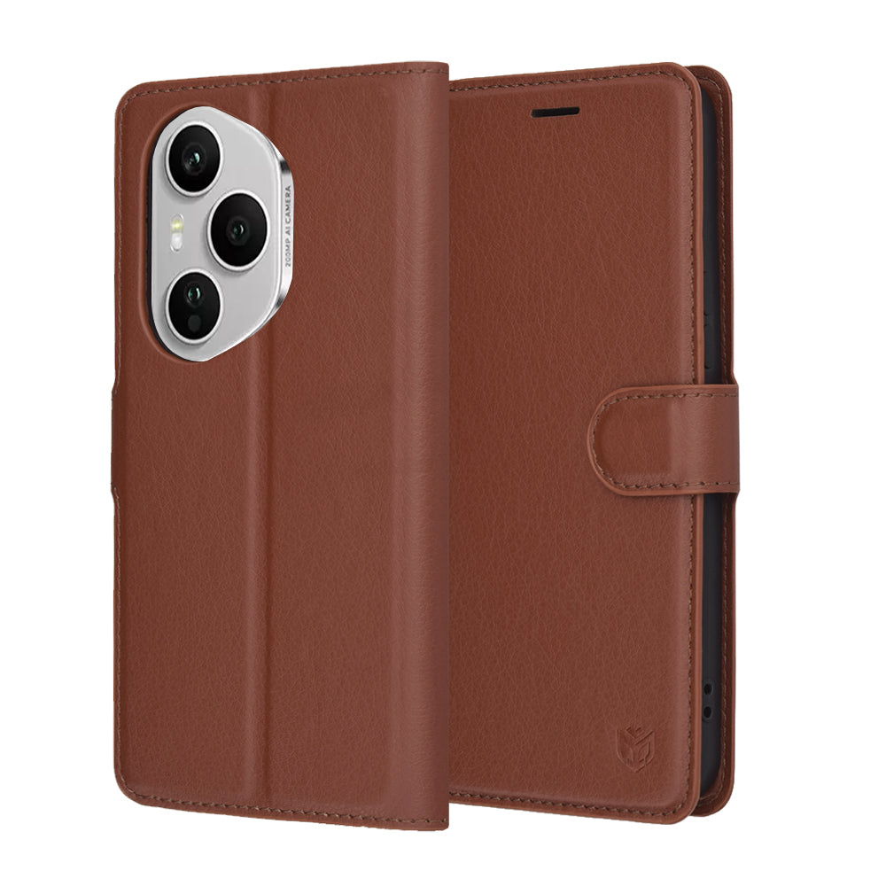 Techsuit - Leather Folio - Honor 400 Pro - Brown