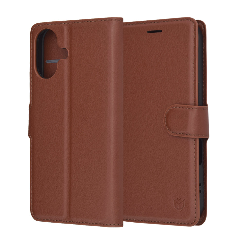 Techsuit - Leather Folio - iPhone 17 - Brown