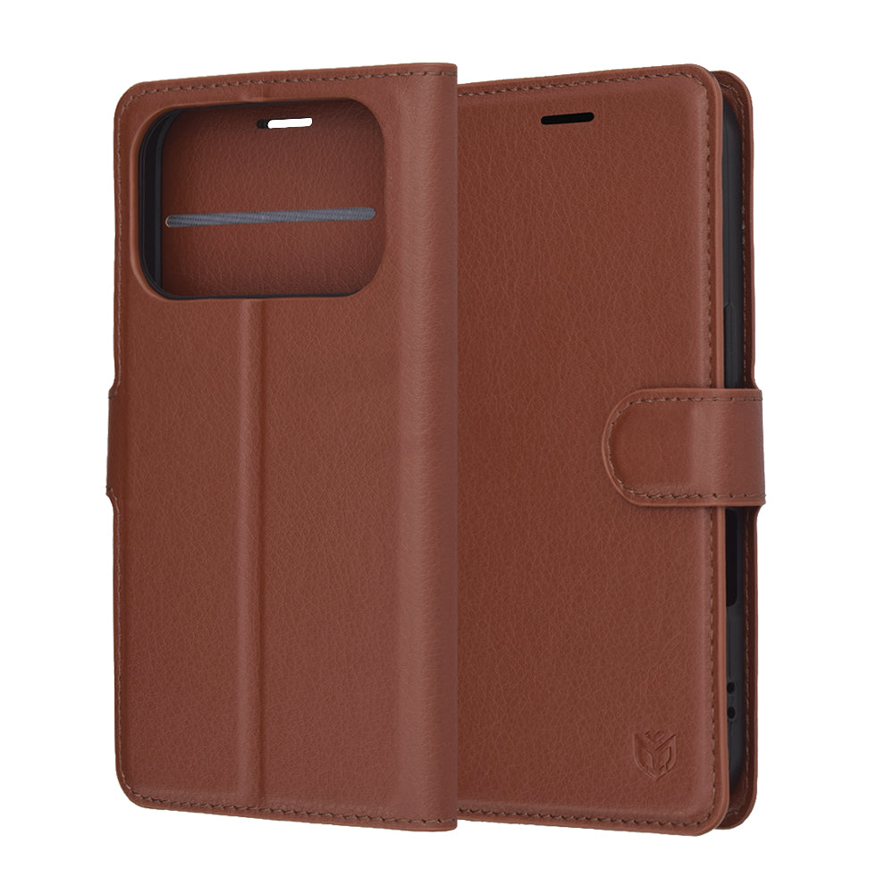 Techsuit - Leather Folio - iPhone 17 Pro - Brown