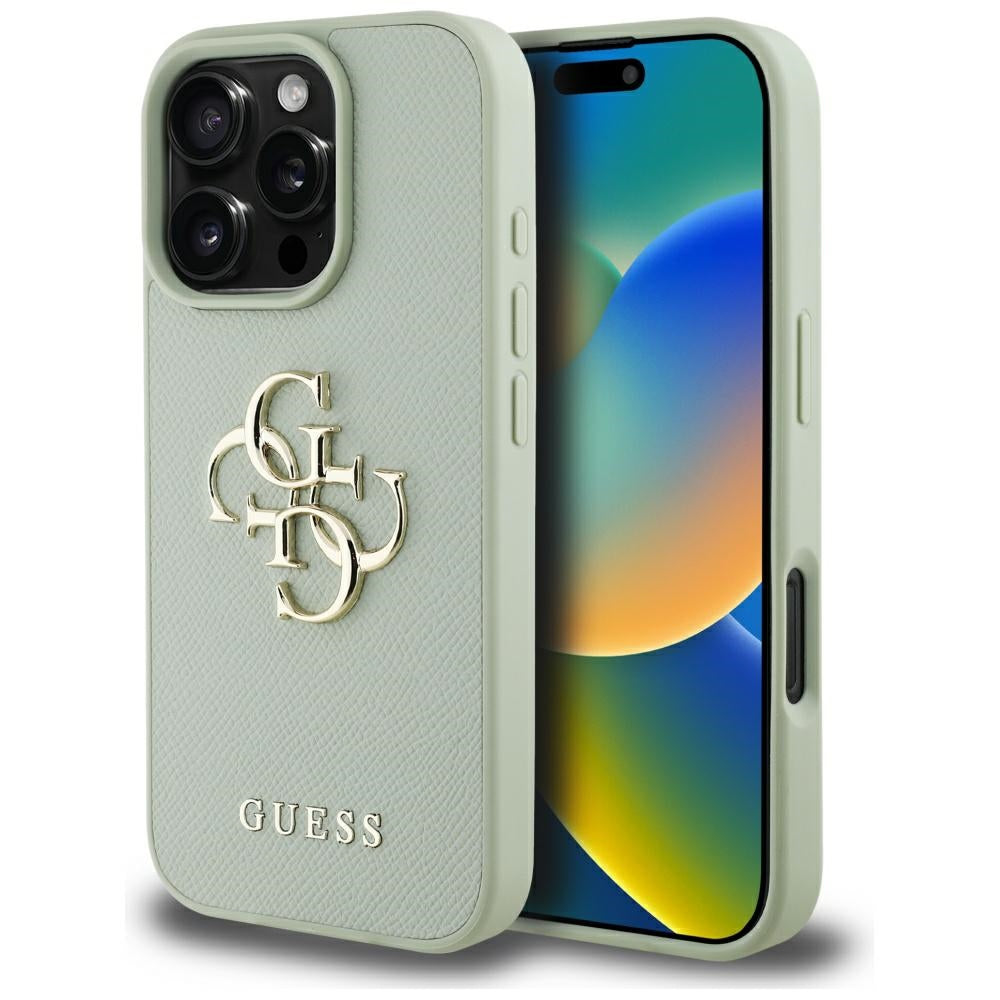 Guess - Hardcase Grained Big 4G Logo Small Classic Logo (GUHCP16XPGT4MBN) - iPhone 16 Pro Max - Green