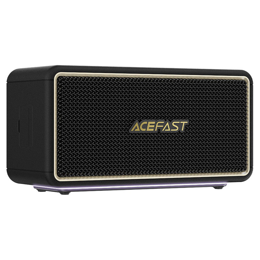 Acefast - Wireless Speaker (K3 Ultra) - BT 5.4, TF, AUX, RGB Lights, DSP Processor, 360° Sound, IPX6, 120W, 4500mAh - Black