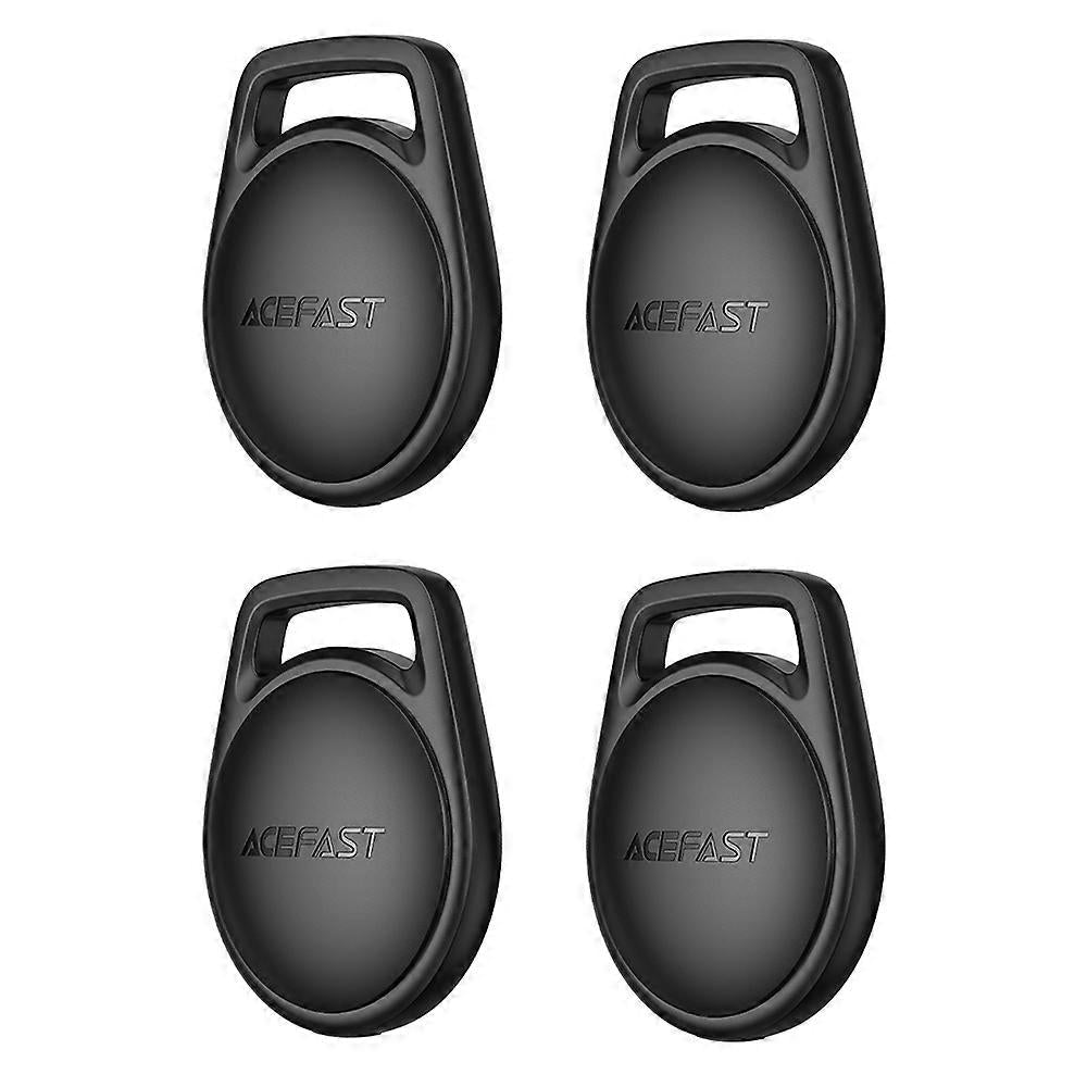 Acefast - (4pack) Smart Tracker (S2) - Compatible Apple Find My (iOS Only), with Lanyard, Bluetooth, 230mAh - Black