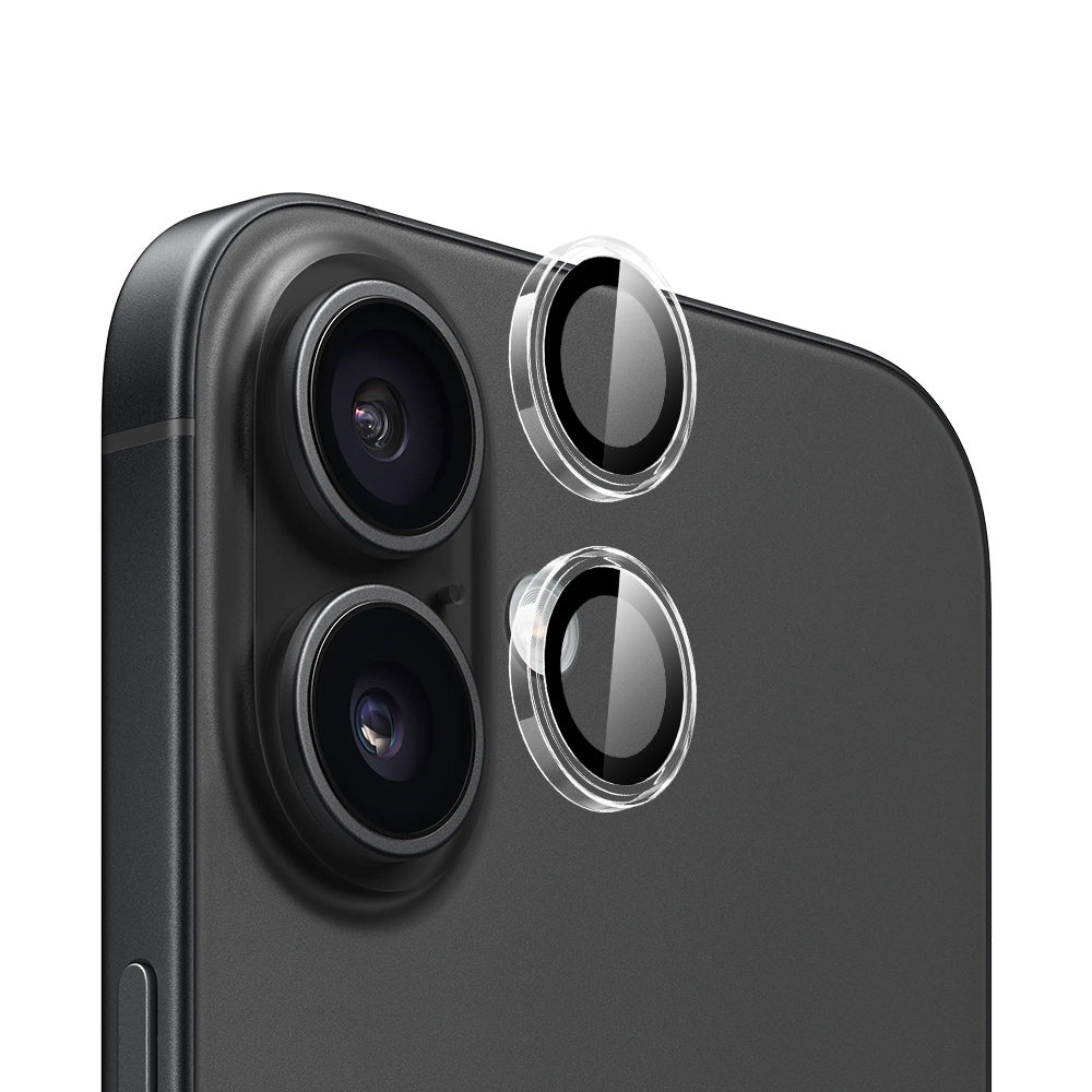 Blueo - Original Metal Frame Lens Protector - iPhone 16 / iPhone 16 Plus - Clear