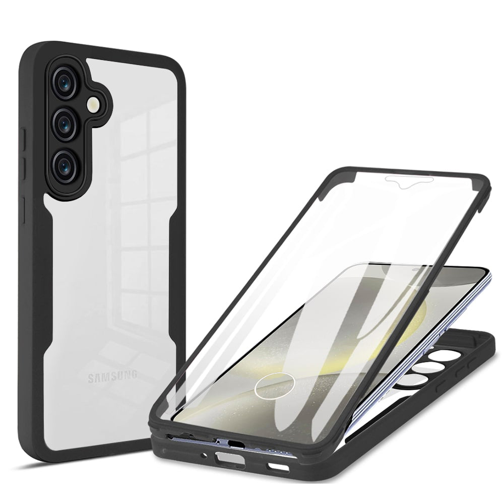 Techsuit - ColorVerse 360 Series + Screen Protector - Samsung Galaxy S25 - Black