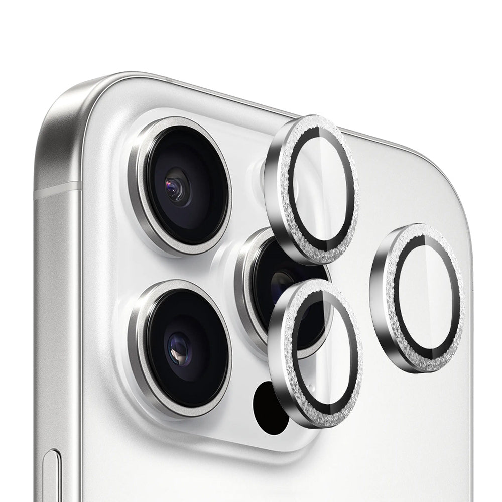 Blueo - Diamond Lens Glass - iPhone 16 Pro / iPhone 16 Pro Max - Silver Diamond