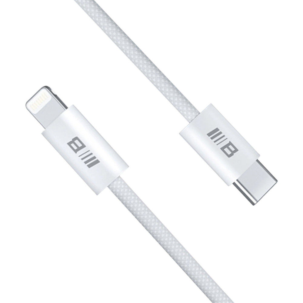 Blueo - Data Cable - Type-C to Lightning, Fast Charging, Braided, 1.2m - White
