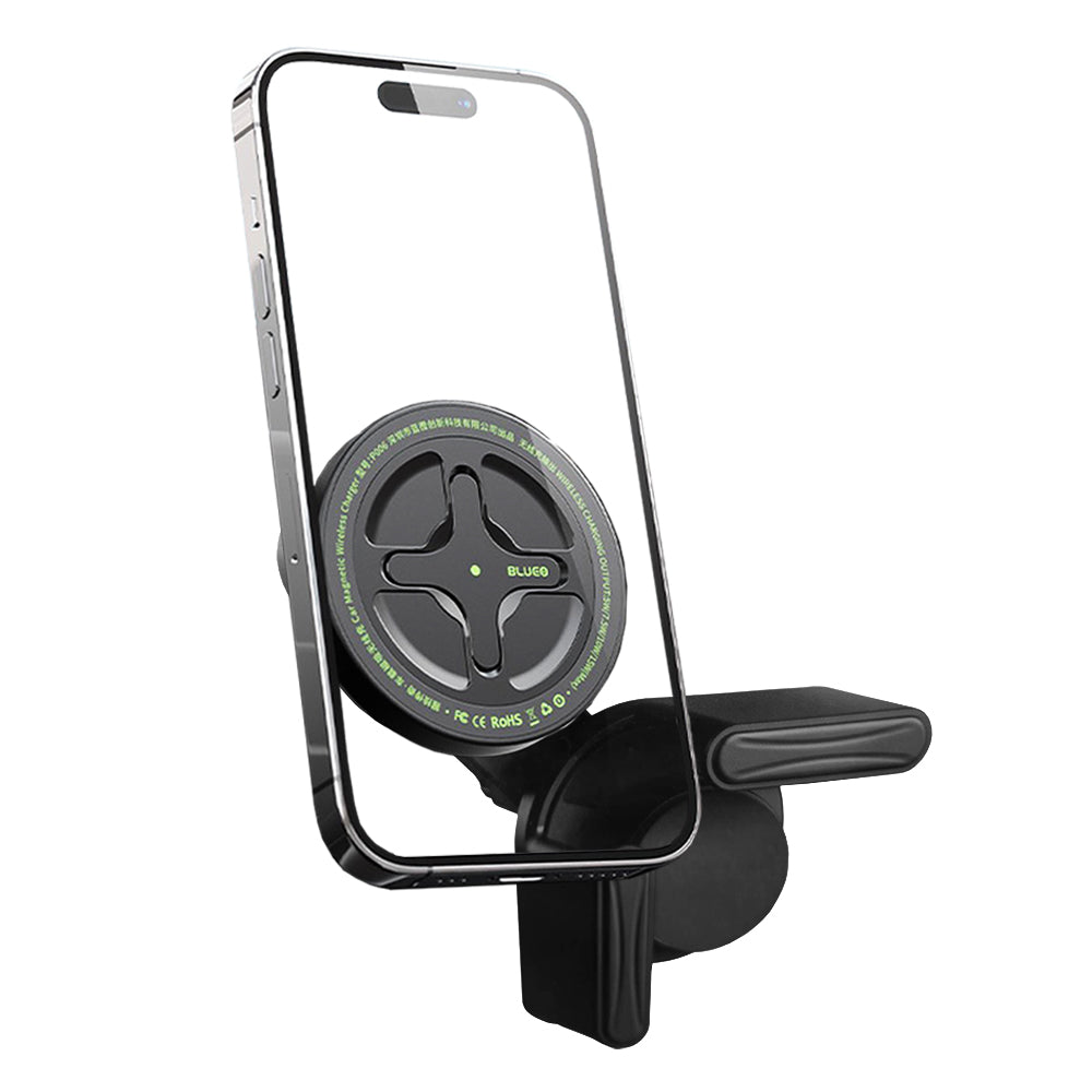 Blueo - Car Holder with Wireless Charging Ape Legend - for EV Car, Type-C, 15W, 360 Rotation - Black