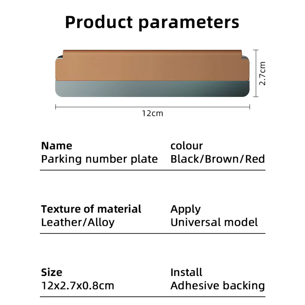 Techsuit - Premium Phone Number Plate DialCraft (SN1) - Parking Sign, Slim Design, Magnetic Numbers, with Adhesive - Black