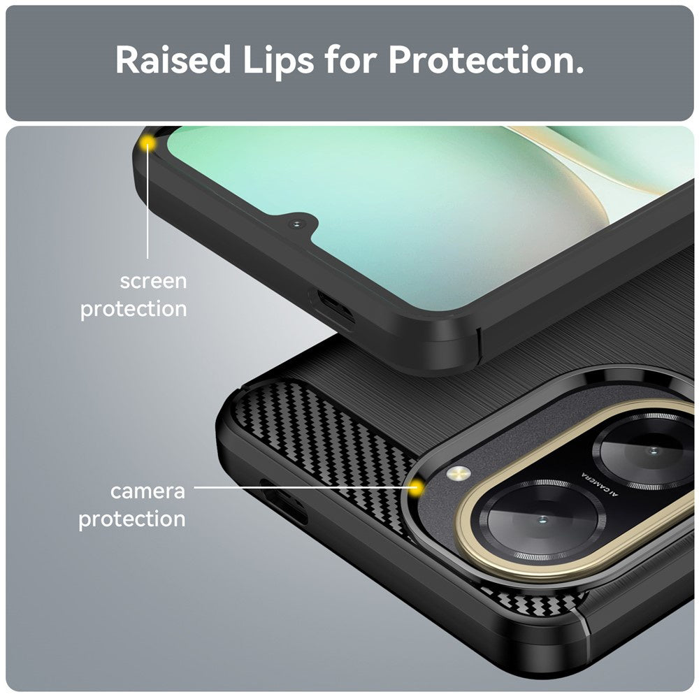 Techsuit - Carbon Silicone - Xiaomi Redmi A5 4G (Regional) - Black