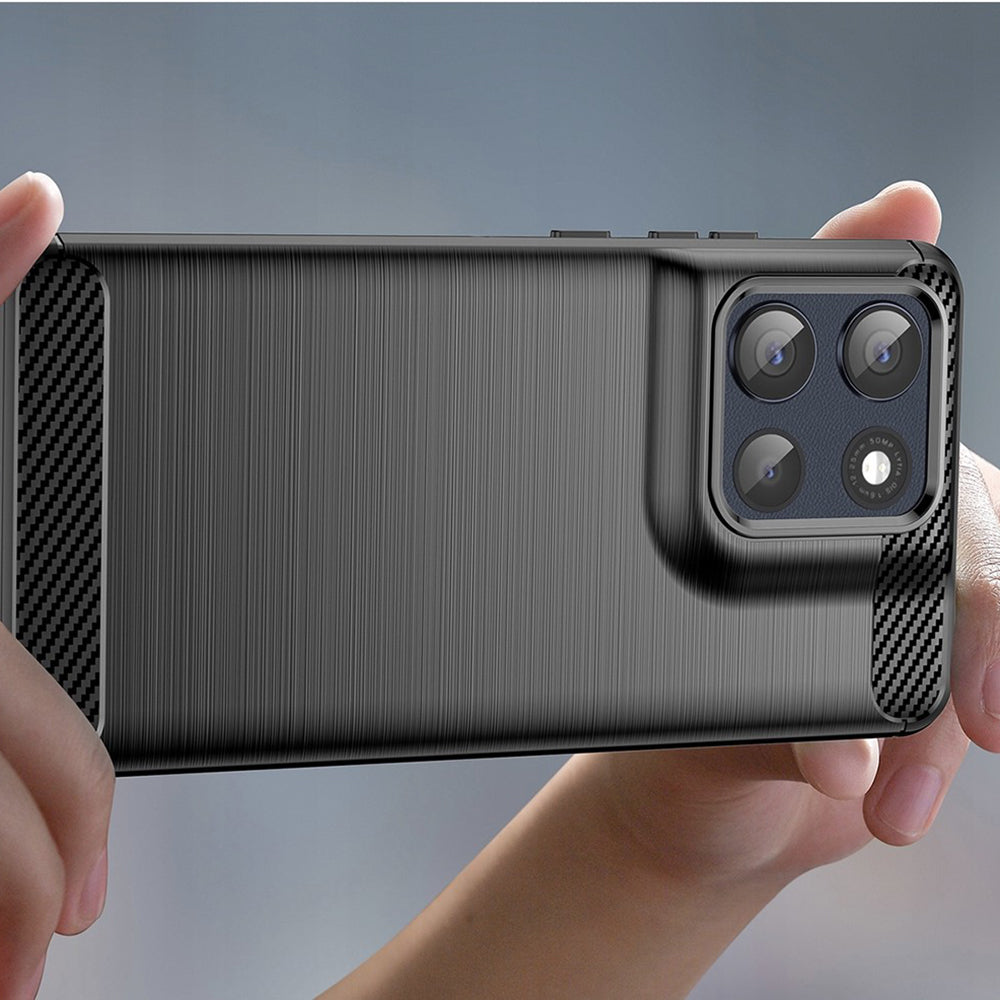 Techsuit - Carbon Silicone - Motorola Moto G86 - Black