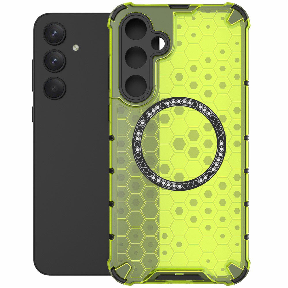 Techsuit - HoneyComb Shield MagSafe - Galaxy A56 5G - Lime Green
