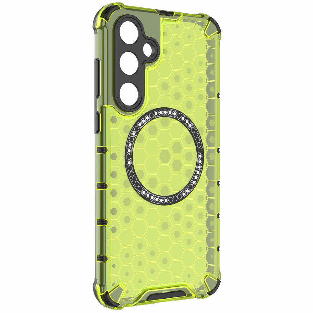 Techsuit - HoneyComb Shield MagSafe - Galaxy S25 - Lime Green