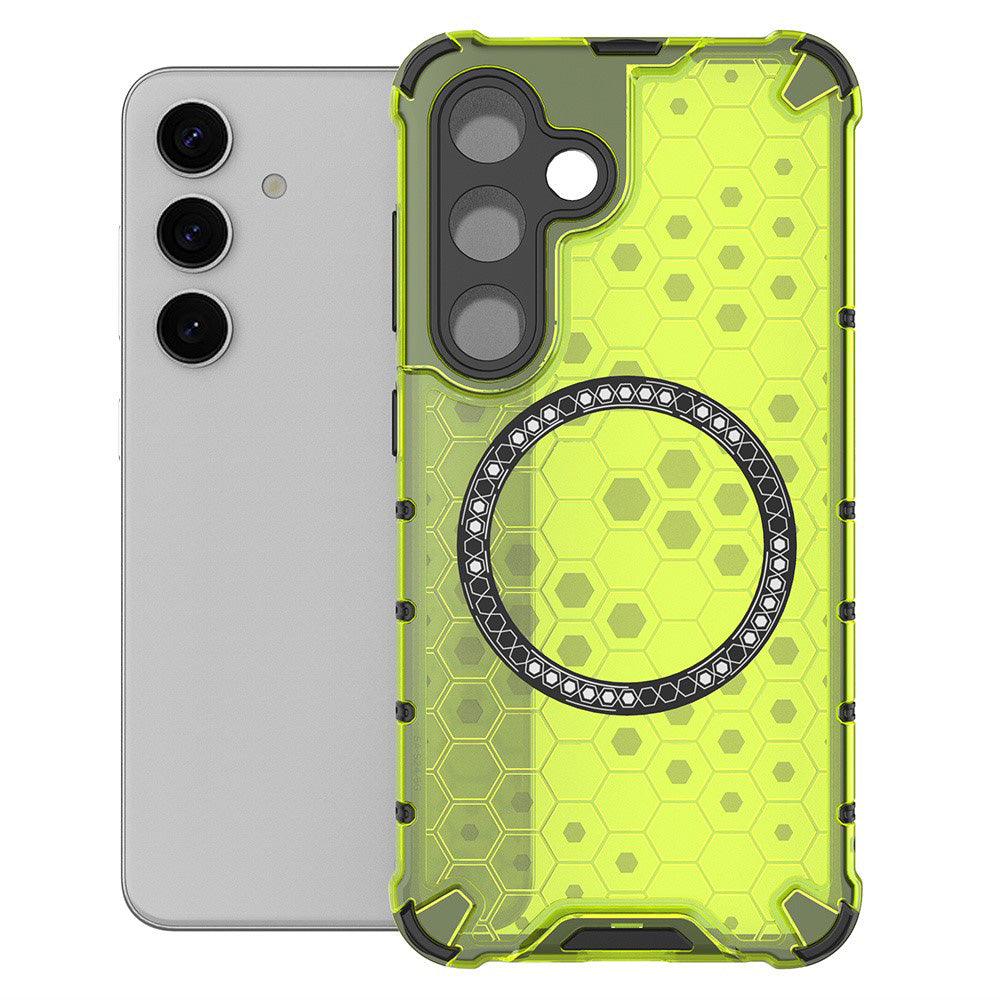 Techsuit - HoneyComb Shield MagSafe - Galaxy S24 - Lime Green
