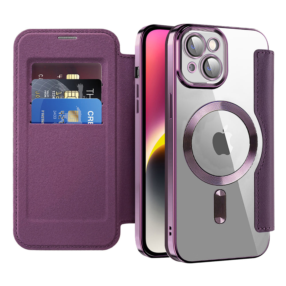 Techsuit - SmartMag Book Case - iPhone 14 Plus - Purple