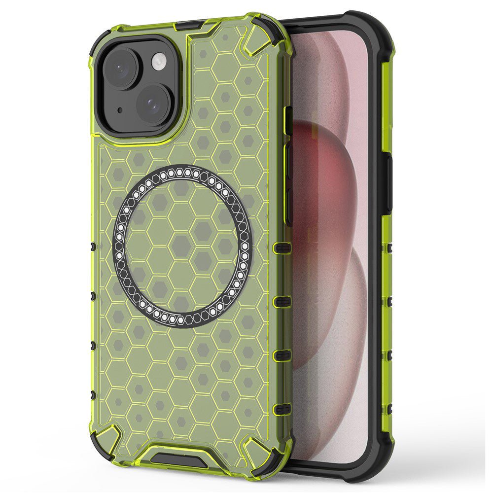 Techsuit - HoneyComb Shield MagSafe - iPhone 14 - Lime Green