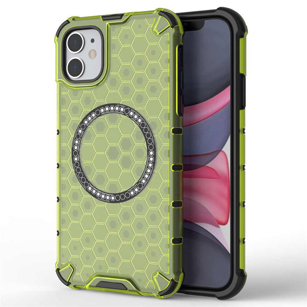 Techsuit - HoneyComb Shield MagSafe - iPhone 11 - Lime Green