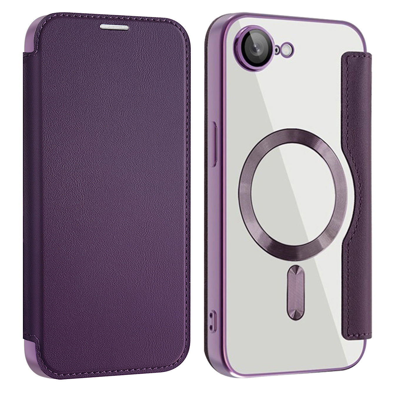Techsuit - SmartMag Book Case - iPhone 16e - Purple