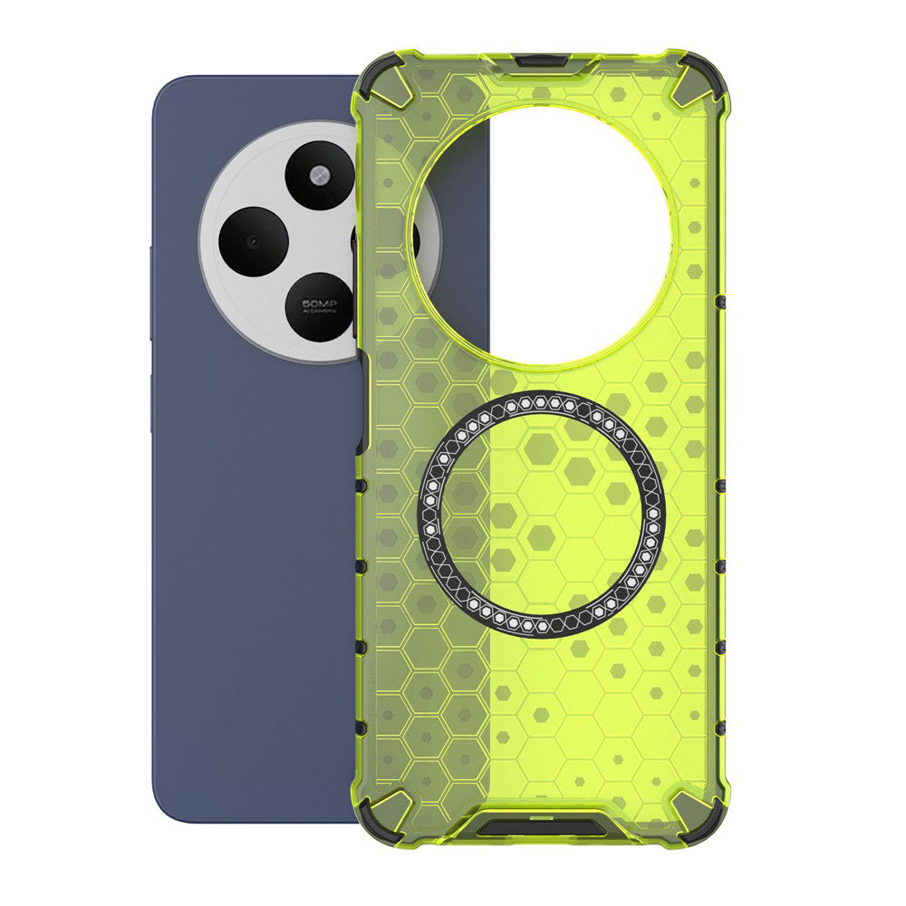 Techsuit - HoneyComb Shield MagSafe - Xiaomi Redmi 14C / Poco C75 - Lime Green