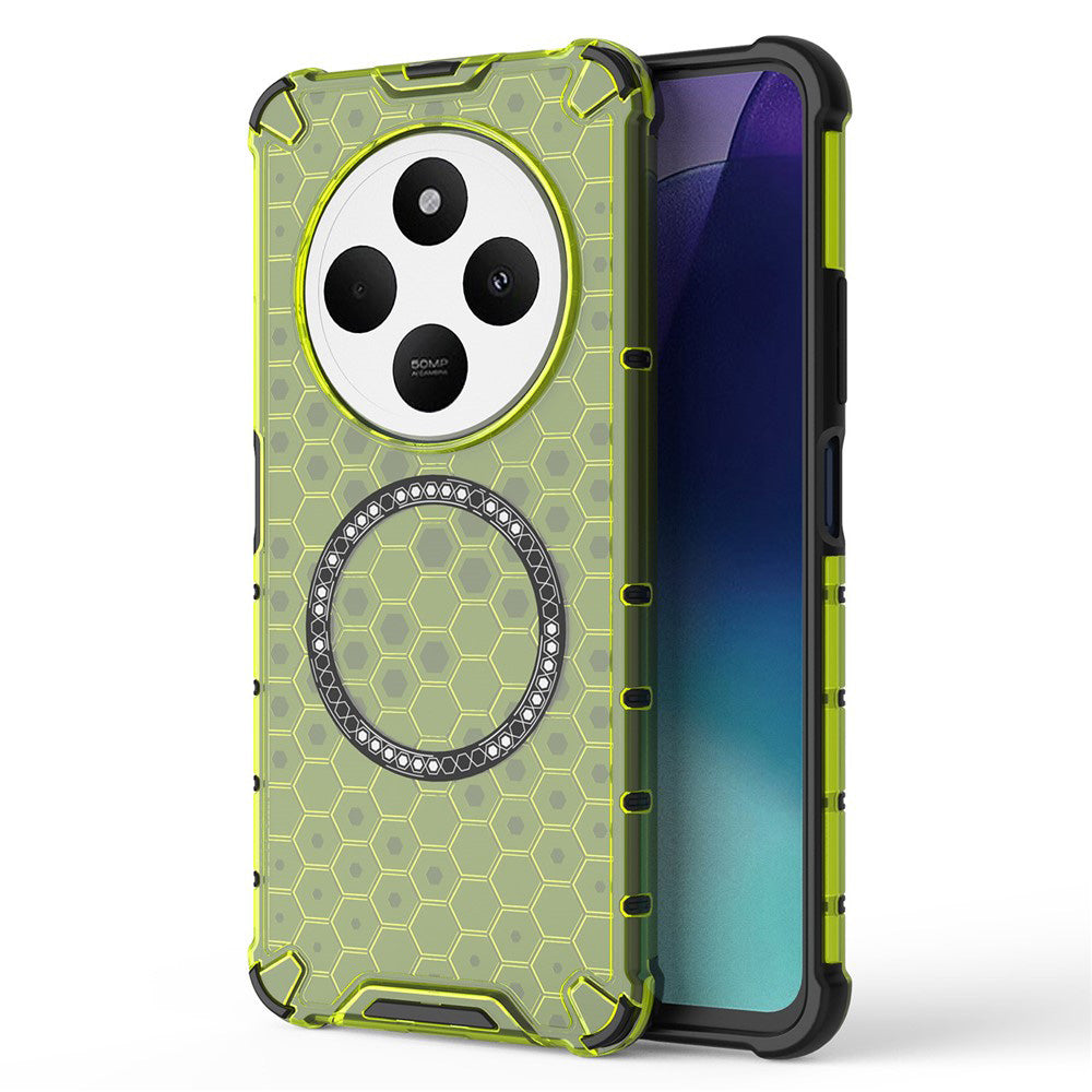 Techsuit - HoneyComb Shield MagSafe - Xiaomi Redmi 14C / Poco C75 - Lime Green
