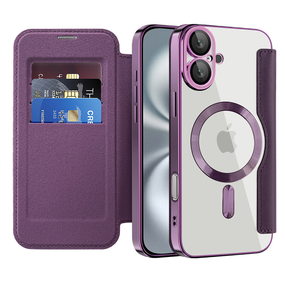 Techsuit - SmartMag Book Case - iPhone 16 - Purple