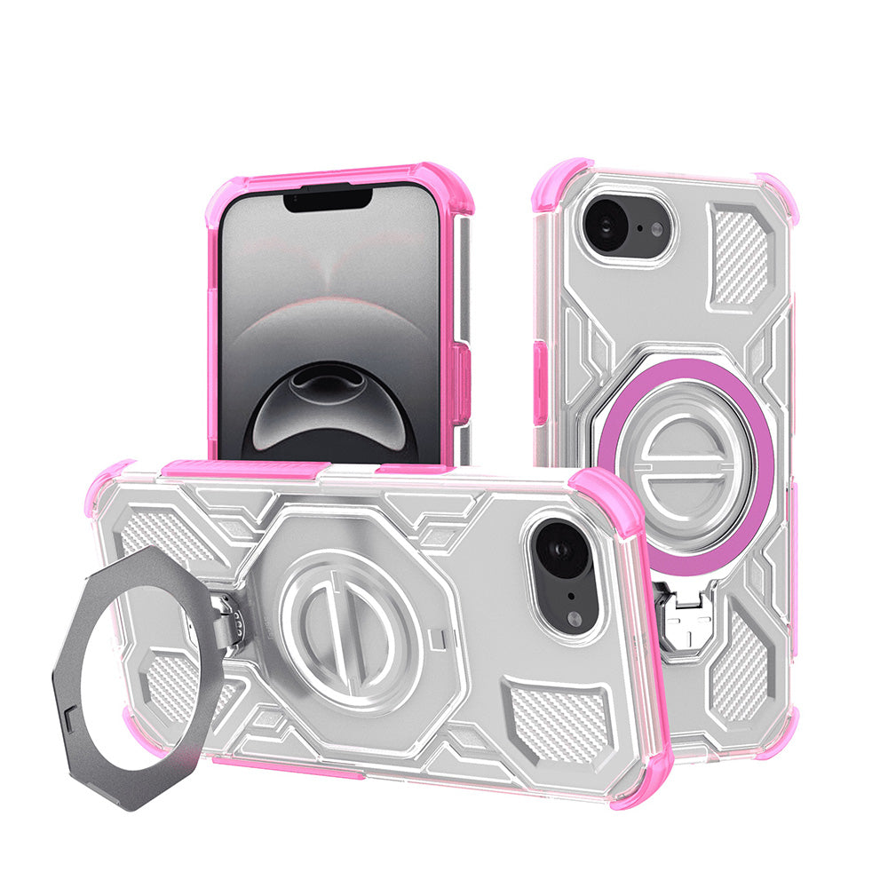 Techsuit - Carbon Shield PRO - iPhone 16e - Pink Transparent
