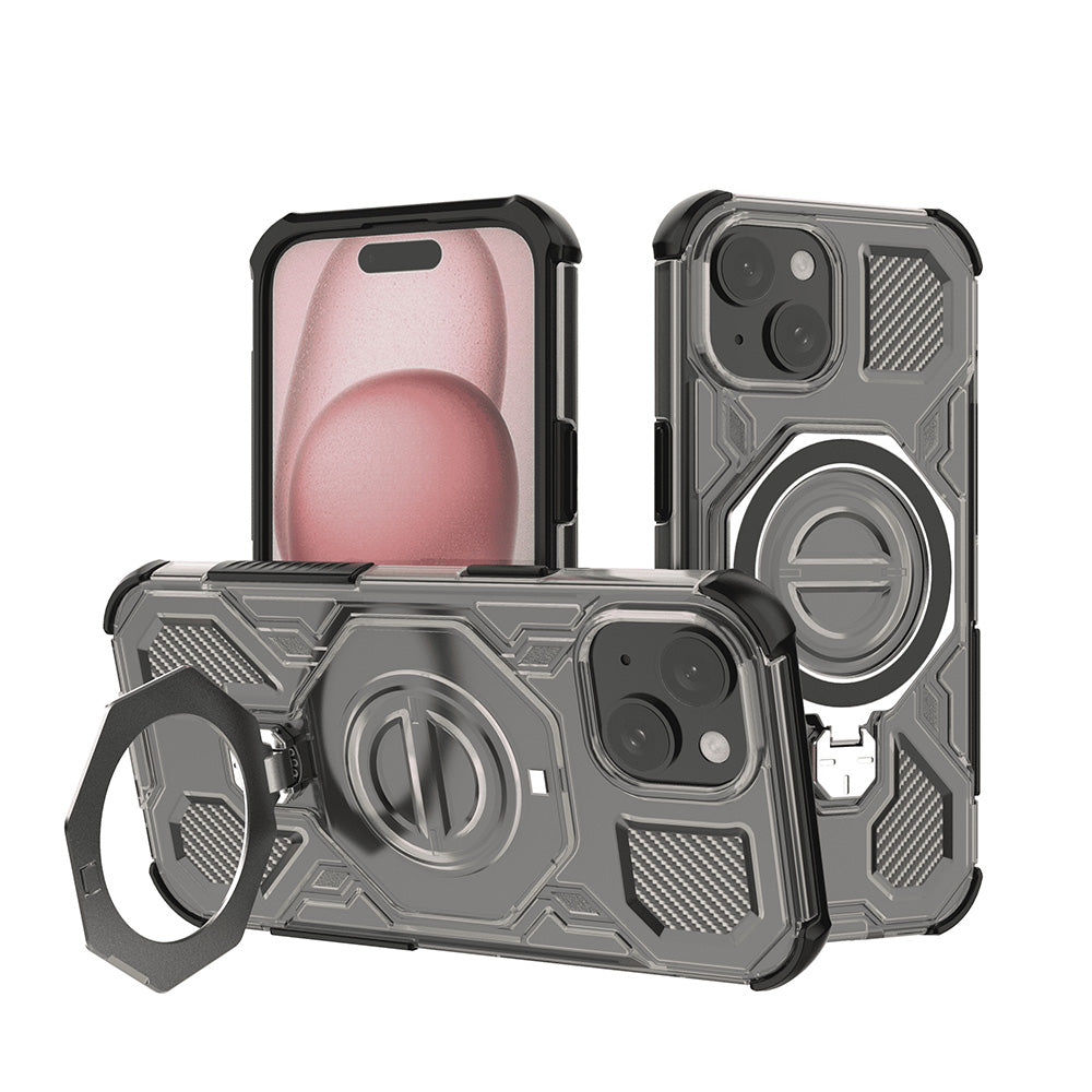 Techsuit - Carbon Shield PRO - iPhone 15 - Smoke Black