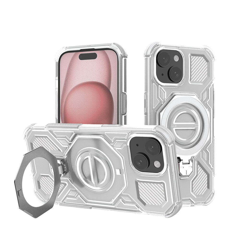 Techsuit - Carbon Shield PRO - iPhone 15 - White Transparent