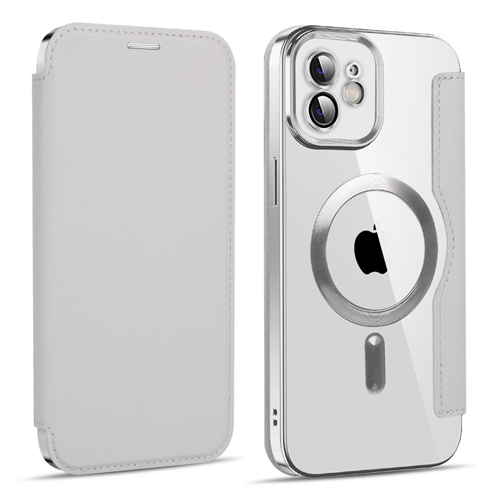 Techsuit - SmartMag Book Case - iPhone 12 - Gray