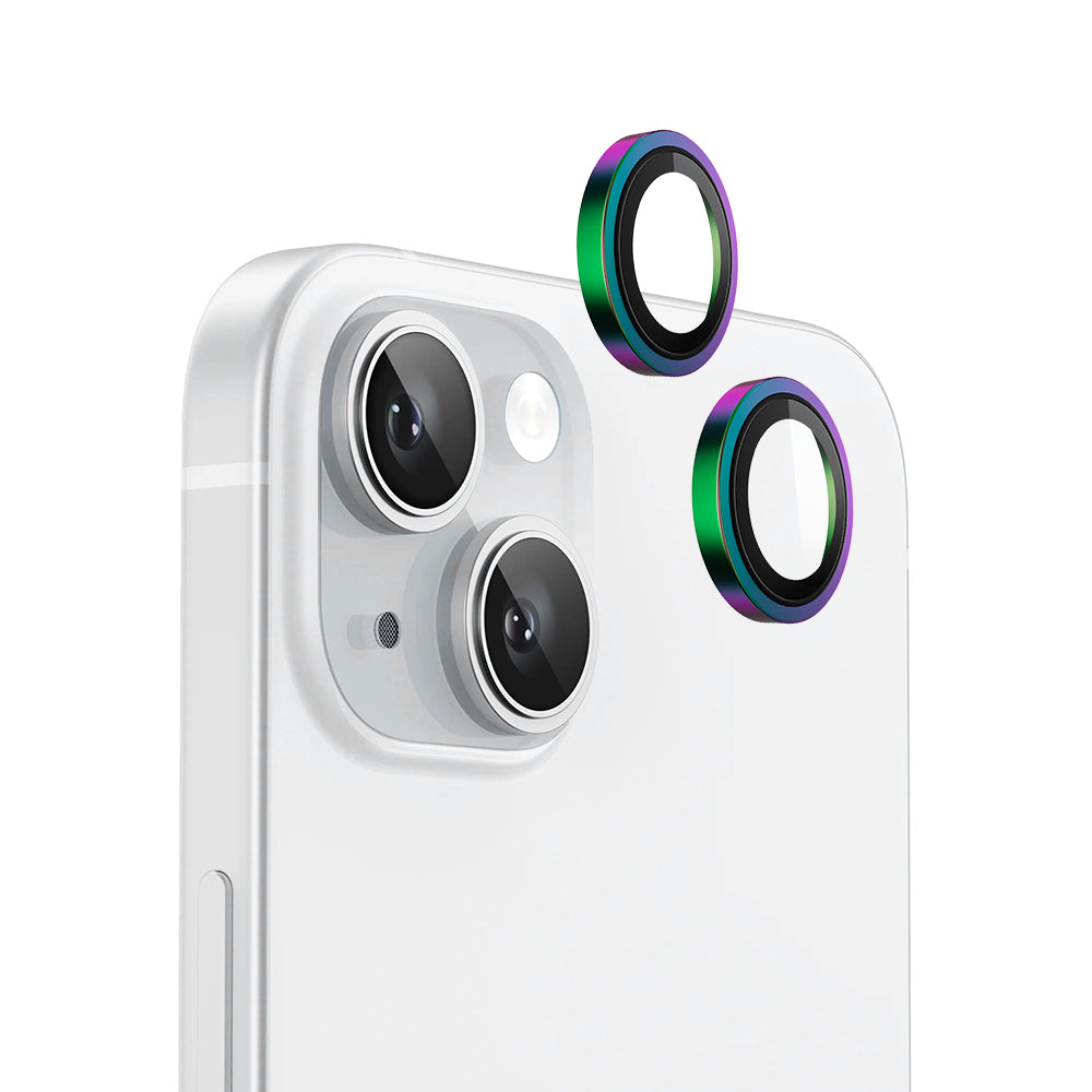 Blueo - Original Metal Frame Lens Protector - iPhone 15 / iPhone 15 Plus - Colorful