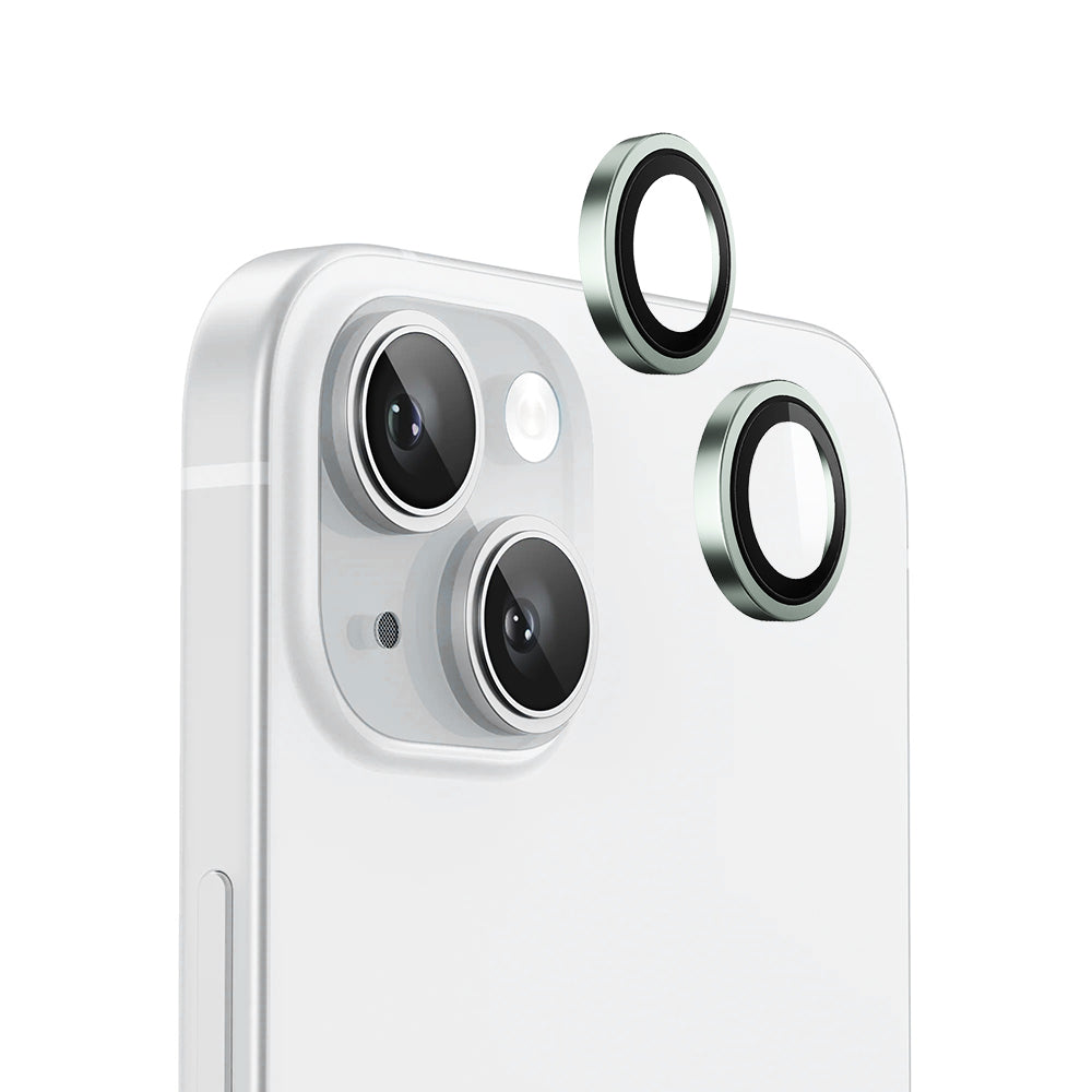 Blueo - Original Metal Frame Lens Protector - iPhone 15 / iPhone 15 Plus - Light Green