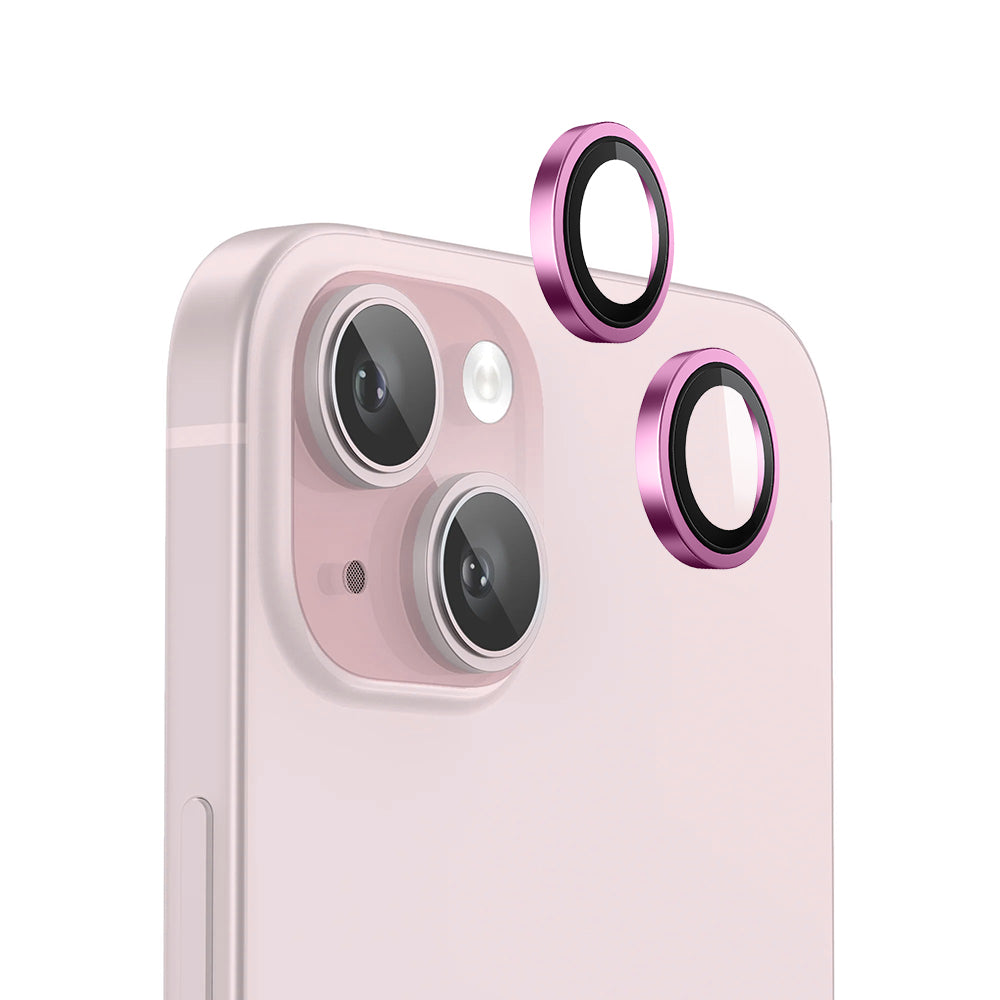 Blueo - Original Metal Frame Lens Protector - iPhone 15 / iPhone 15 Plus - Pink