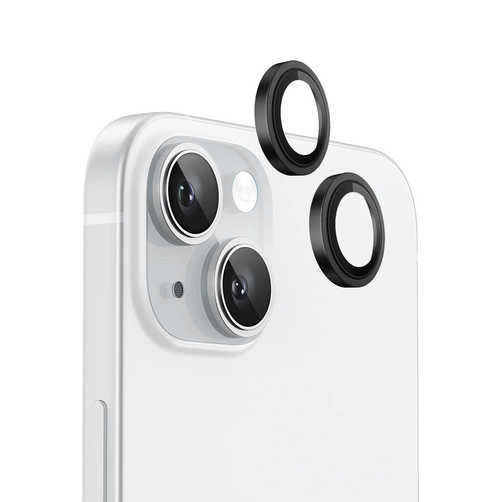 Blueo - Original Metal Frame Lens Protector - iPhone 15 / iPhone 15 Plus - Black